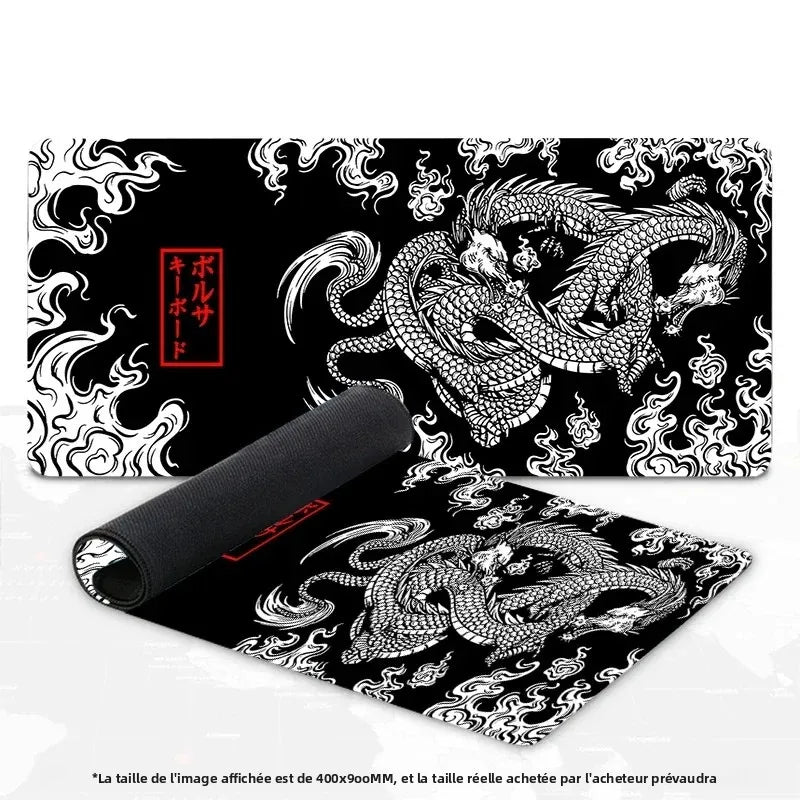 Gaming Performance Focus‌ ‌Ultra-Smooth Dragon XXL Gaming Mousepad (900x400mm/700x300mm) – High-Speed Cloth Surface & Anti-Slip