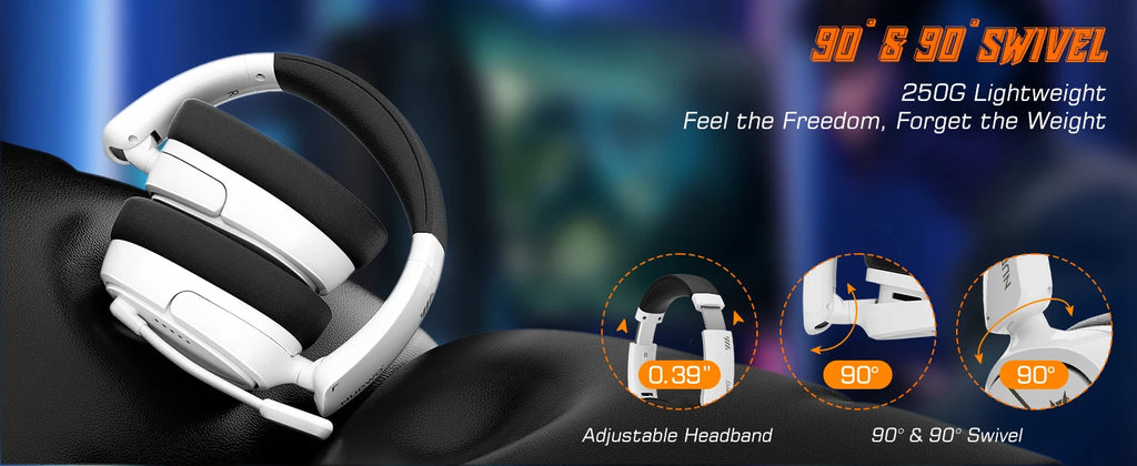 NUBWO HG04L Gaming Headset 3.5mm Jack Clear Unidirectional Mic Soft Memory Earmuffs for PS5/PS4 Xbox Series X|S/Xbox One Switch