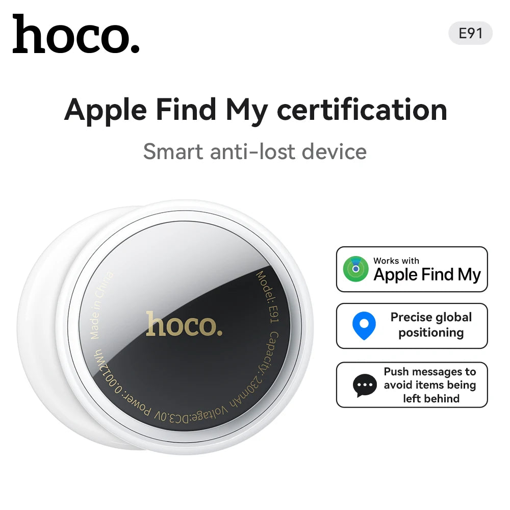 HOCO E91 Smart Airtag GPS Positioning Pet Anti-Lost Device with case For iphone find my Keychain Kids Trackers Finder Locator