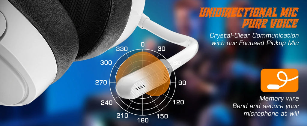 NUBWO HG04L Gaming Headset 3.5mm Jack Clear Unidirectional Mic Soft Memory Earmuffs for PS5/PS4 Xbox Series X|S/Xbox One Switch