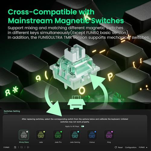 Akko MonsGeek FUN68 FUN60 PRO&MAX  HE Magnetic Keyboard 60% 65% Gaming Keyboards Rapid Trigger 8K Custom Keyboard Gamer Esports