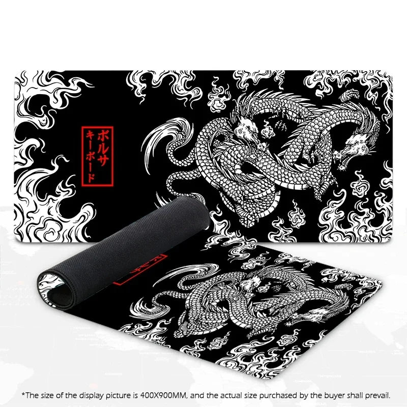 Gaming Performance Focus‌ ‌Ultra-Smooth Dragon XXL Gaming Mousepad (900x400mm/700x300mm) – High-Speed Cloth Surface & Anti-Slip