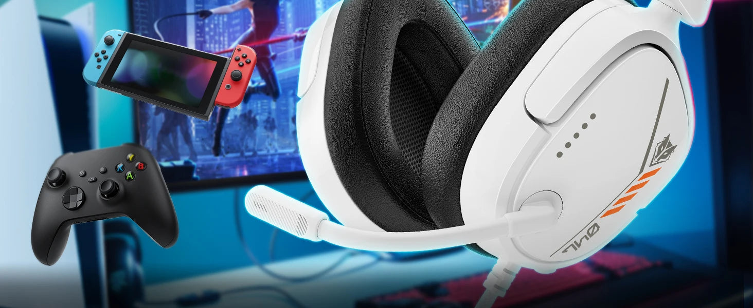 NUBWO HG04L Gaming Headset 3.5mm Jack Clear Unidirectional Mic Soft Memory Earmuffs for PS5/PS4 Xbox Series X|S/Xbox One Switch