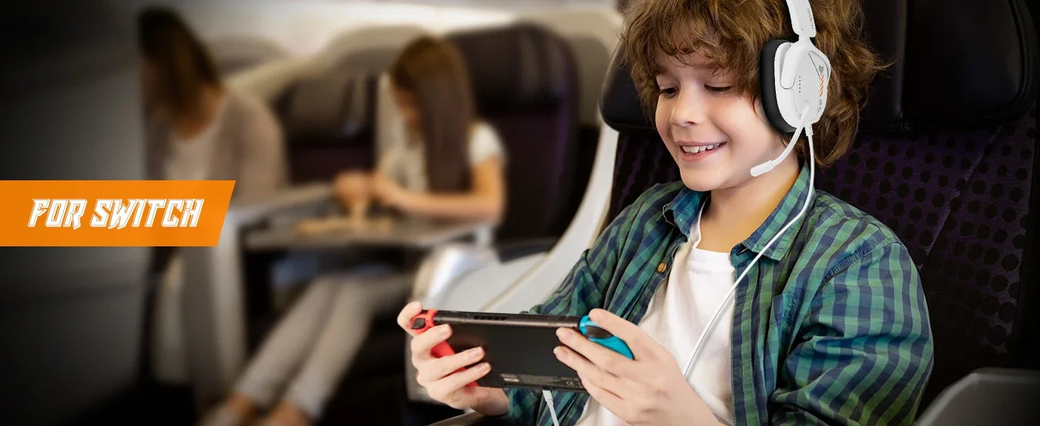 NUBWO HG04L Gaming Headset 3.5mm Jack Clear Unidirectional Mic Soft Memory Earmuffs for PS5/PS4 Xbox Series X|S/Xbox One Switch