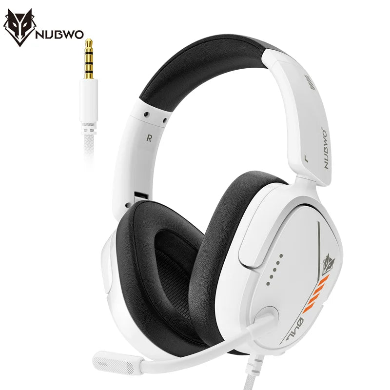 NUBWO HG04L Gaming Headset 3.5mm Jack Clear Unidirectional Mic Soft Memory Earmuffs for PS5/PS4 Xbox Series X|S/Xbox One Switch