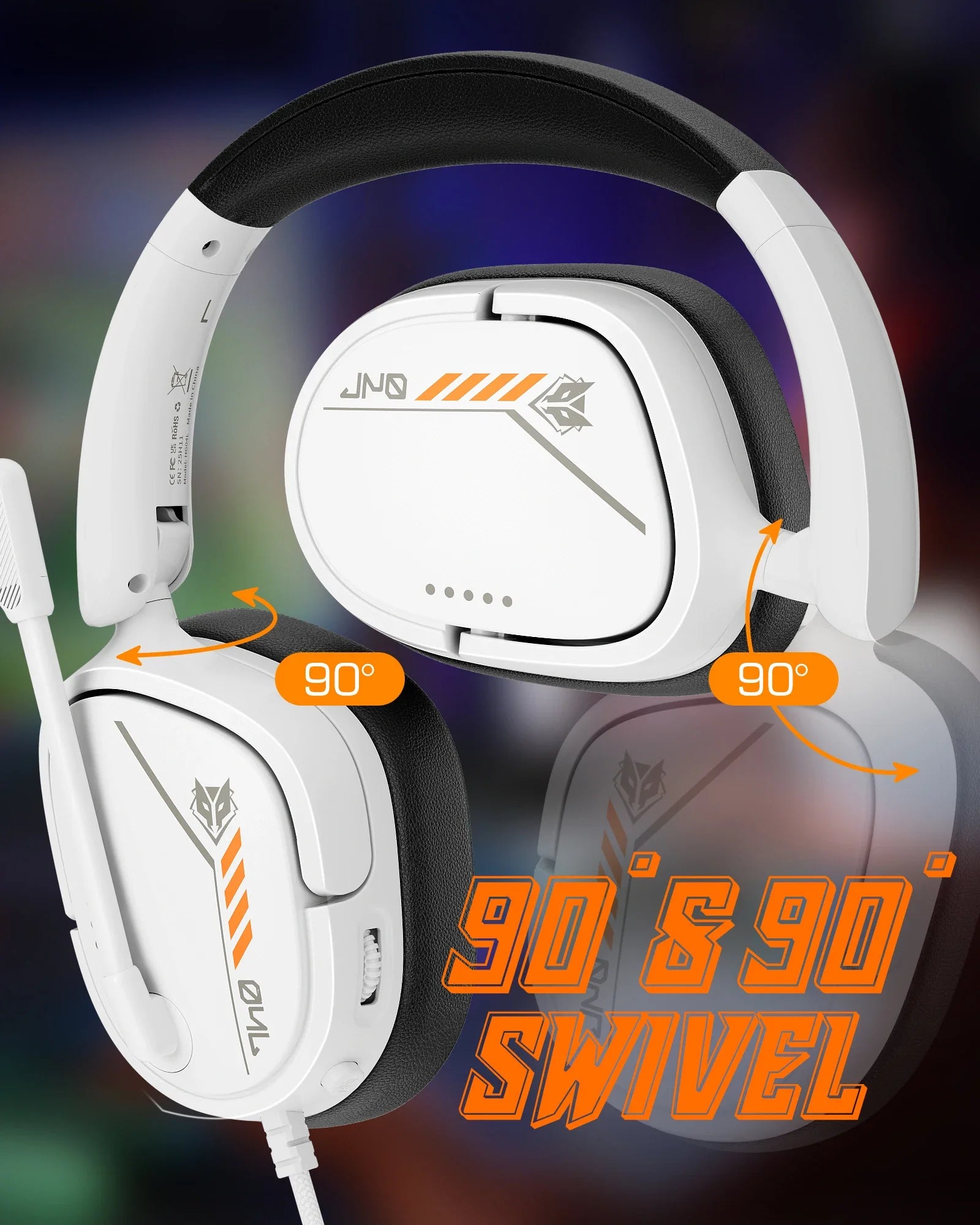 NUBWO HG04L Gaming Headset 3.5mm Jack Clear Unidirectional Mic Soft Memory Earmuffs for PS5/PS4 Xbox Series X|S/Xbox One Switch