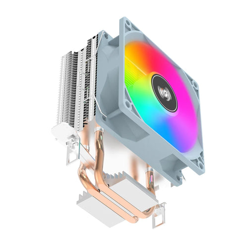 Aigo CPU Cooler 2 4 Heat Pipes PC Radiator Cooling 3PIN PWM Silent Rgb Fan For Intel  1700 1150 1155 1156 1366 AM2/AM3/AM4 AMD