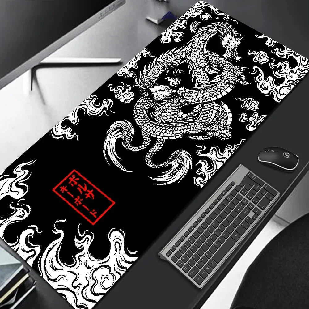 Gaming Performance Focus‌ ‌Ultra-Smooth Dragon XXL Gaming Mousepad (900x400mm/700x300mm) – High-Speed Cloth Surface & Anti-Slip
