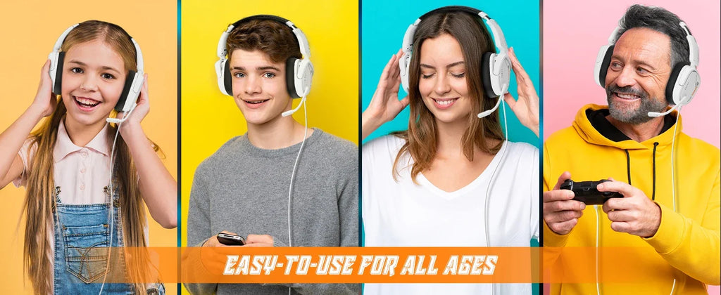 NUBWO HG04L Gaming Headset 3.5mm Jack Clear Unidirectional Mic Soft Memory Earmuffs for PS5/PS4 Xbox Series X|S/Xbox One Switch